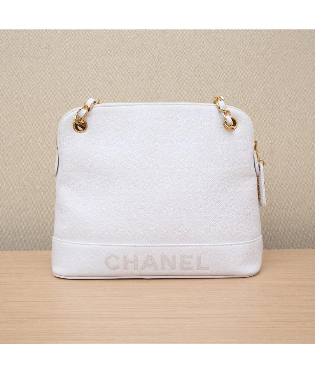 CHANEL Белая сумка через плечо, фото 6