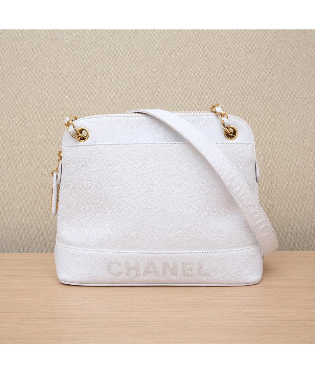 CHANEL Белая сумка через плечо, фото 10