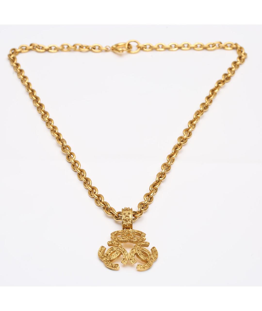 CHANEL Золотая металлическая подвеска, фото 7