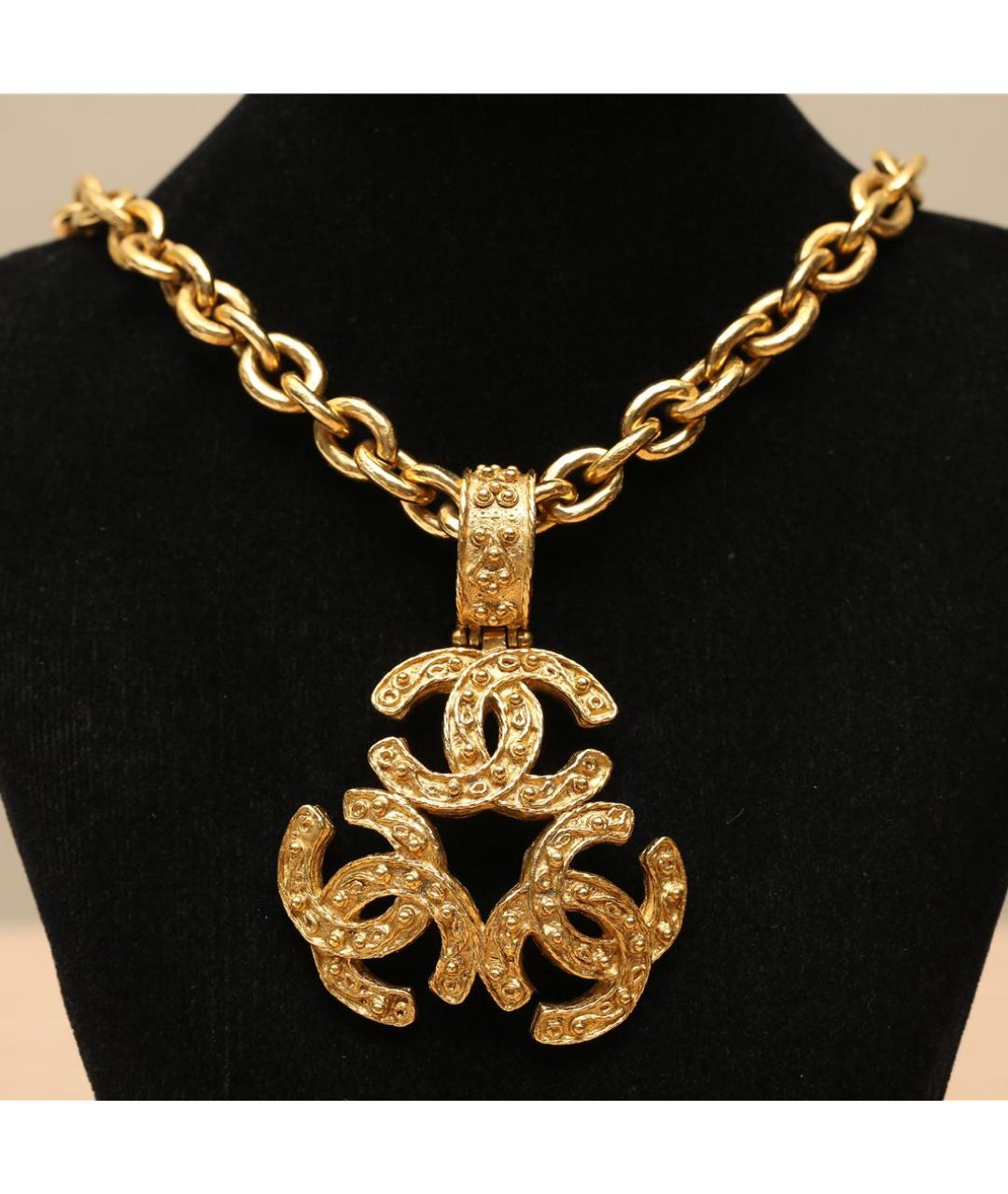 CHANEL Золотая металлическая подвеска, фото 2