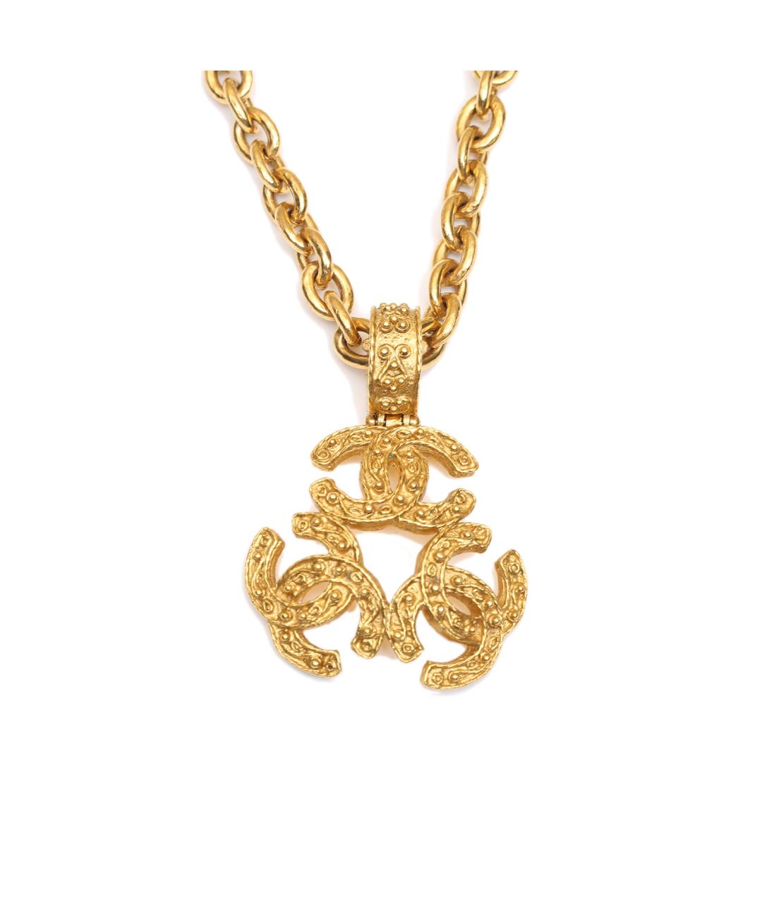 CHANEL Золотая металлическая подвеска, фото 1