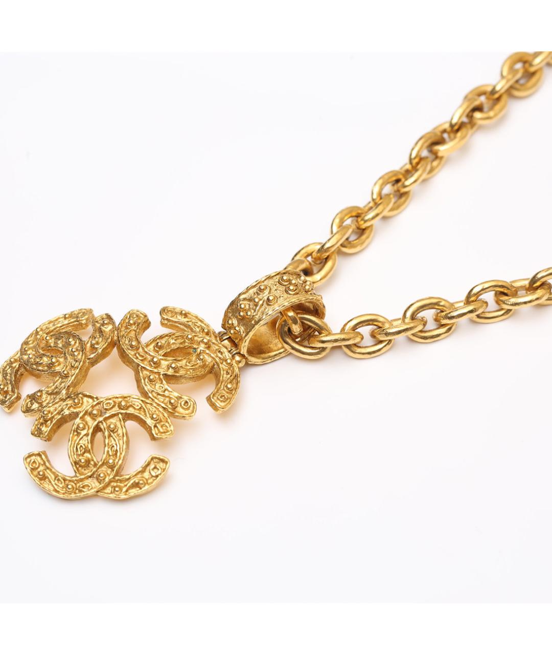 CHANEL Золотая металлическая подвеска, фото 3