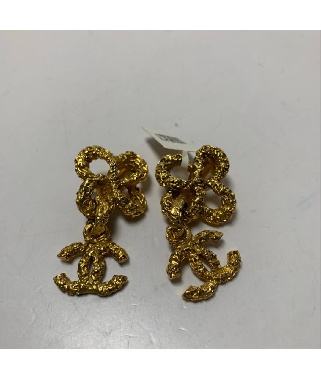 CHANEL Золотые металлические клипсы, фото 6