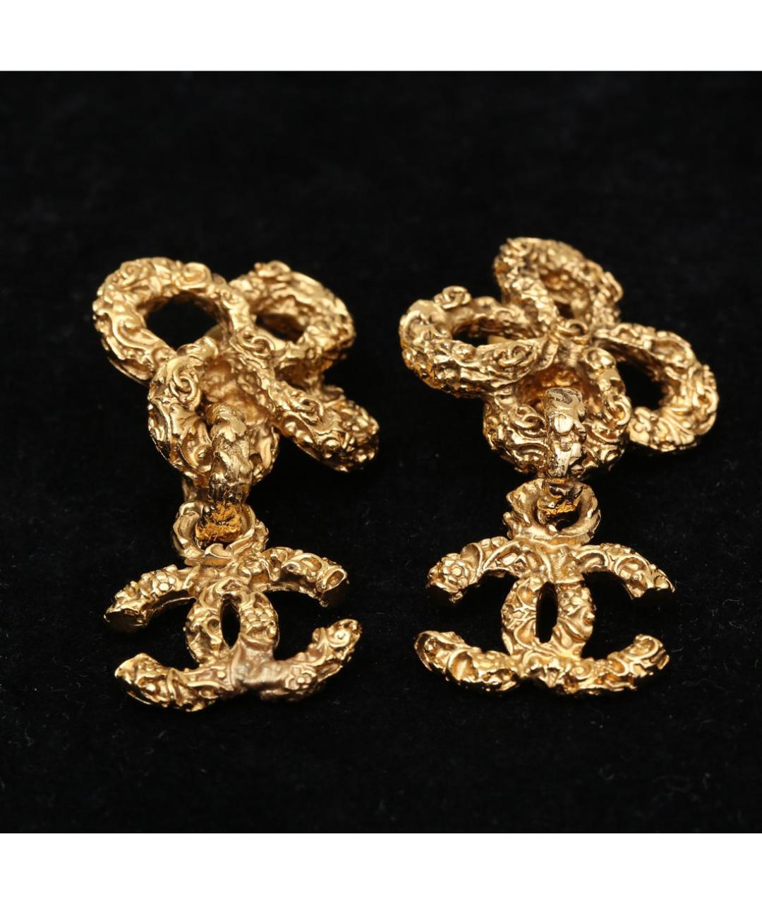 CHANEL Золотые металлические клипсы, фото 5
