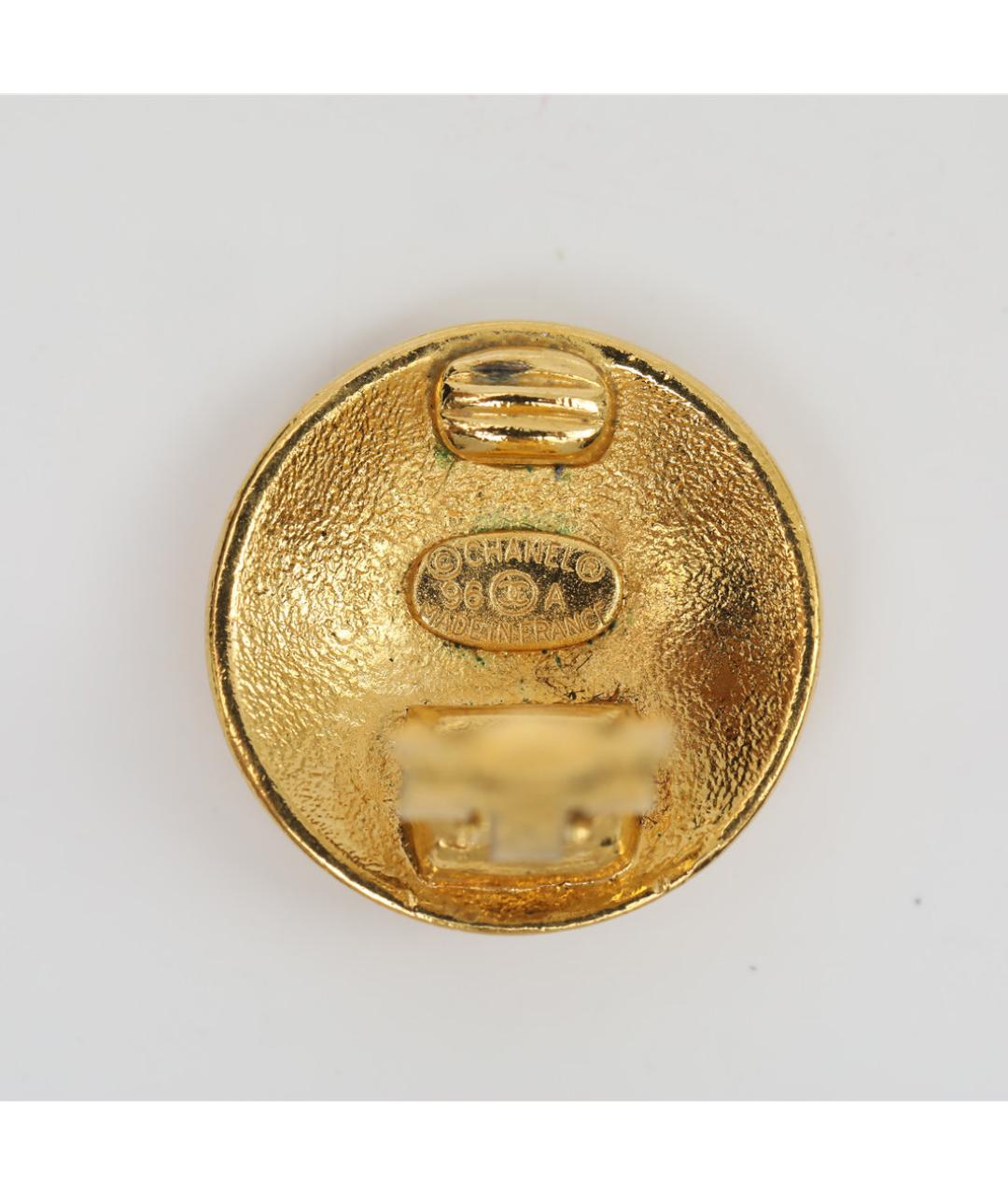 CHANEL Золотые металлические клипсы, фото 6