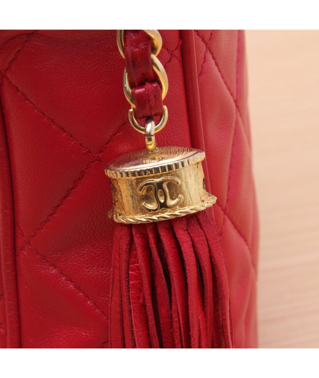 CHANEL Красная сумка через плечо, фото 6