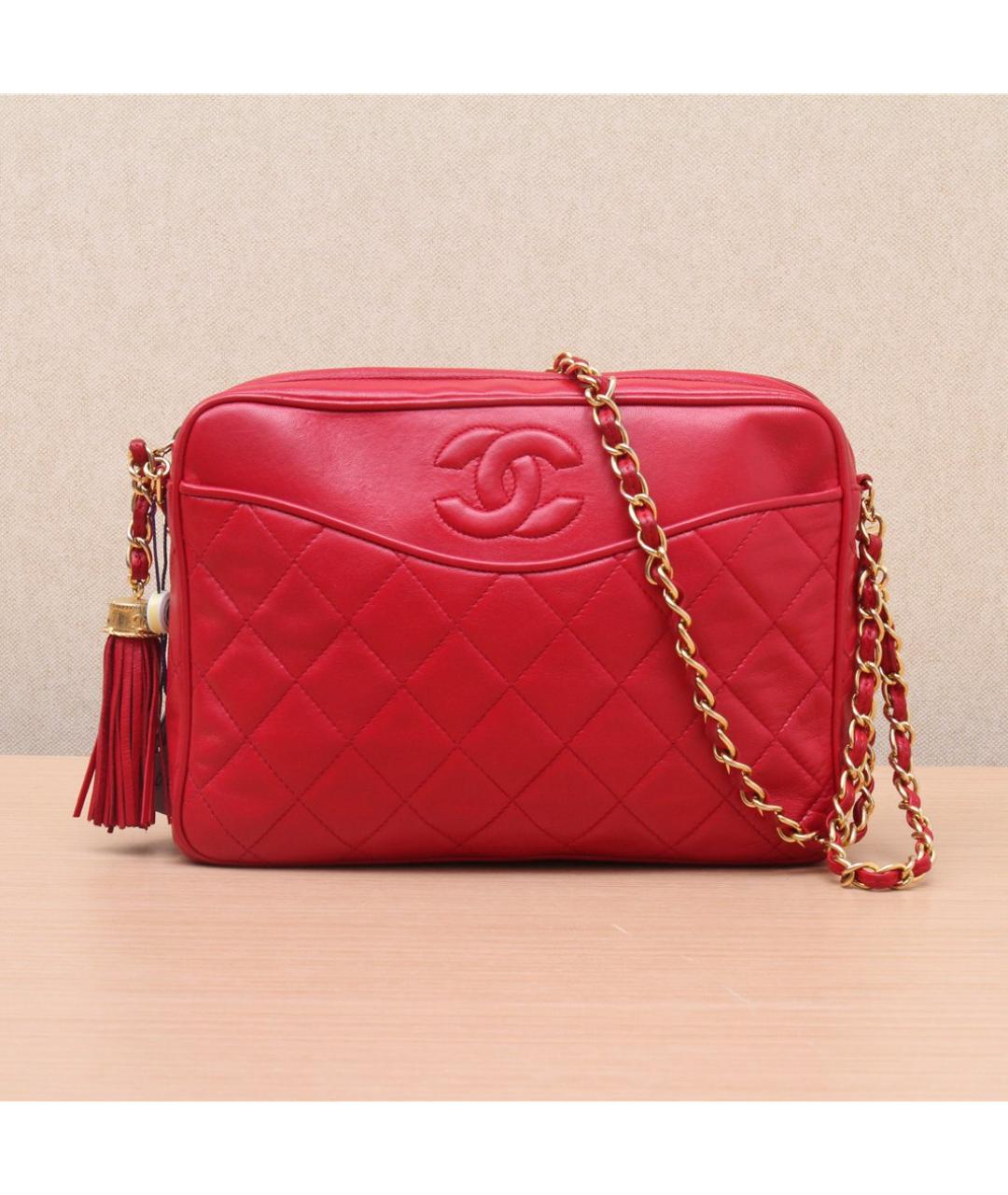 CHANEL Красная сумка через плечо, фото 2