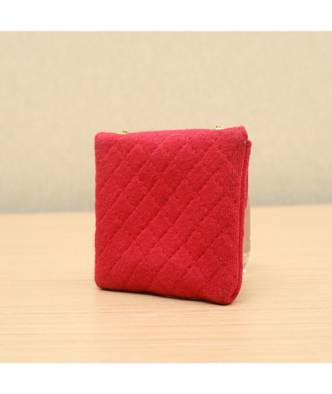 CHANEL Красная сумка с короткими ручками, фото 5