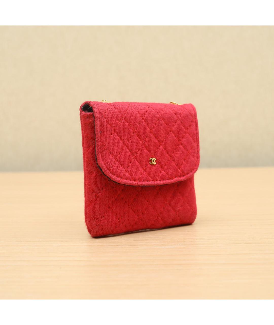 CHANEL Красная сумка с короткими ручками, фото 3