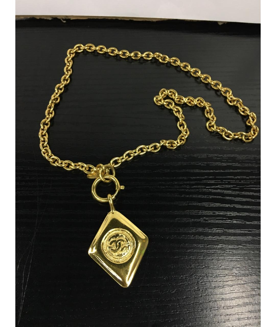 CHANEL Золотое металлическое колье, фото 8