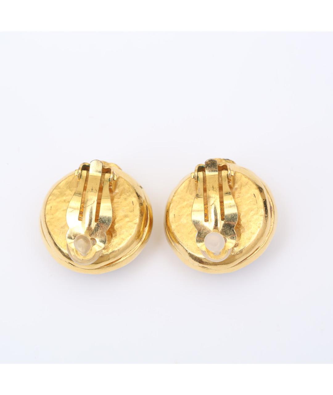 CHANEL Золотые металлические клипсы, фото 6