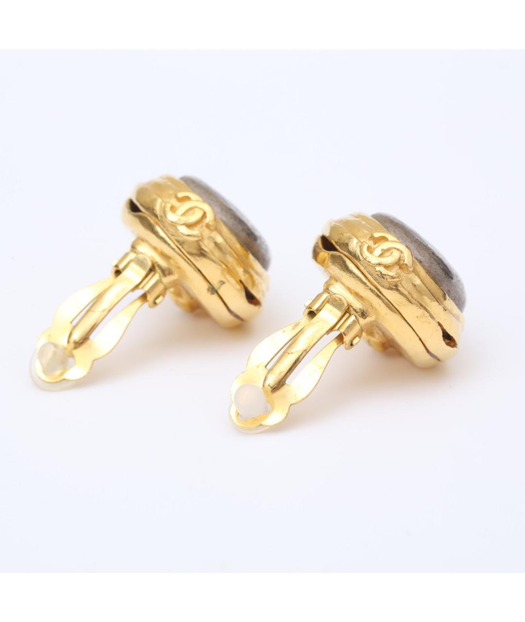 CHANEL Золотые металлические клипсы, фото 5