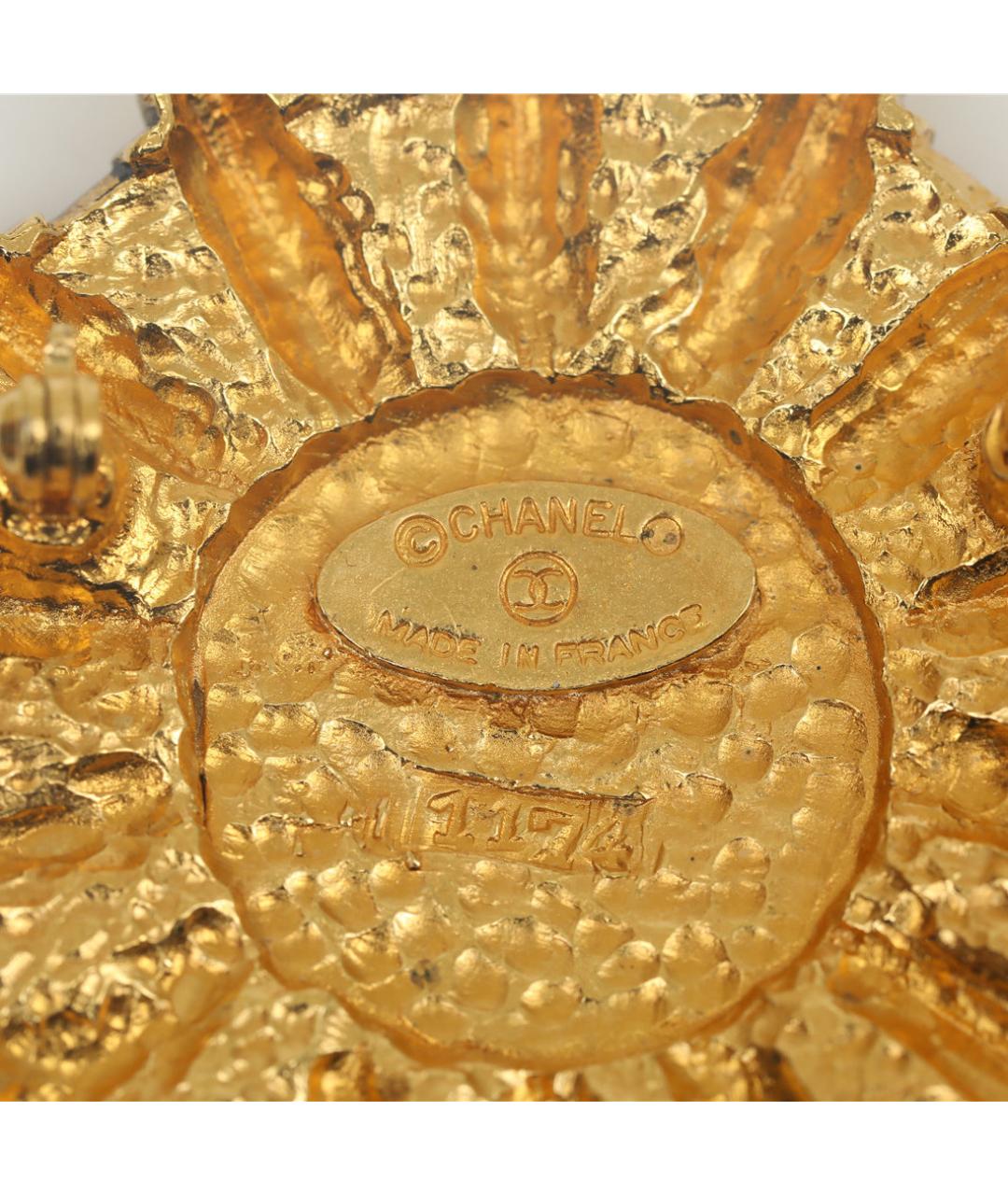 CHANEL Золотая металлическая булавка / брошь, фото 5
