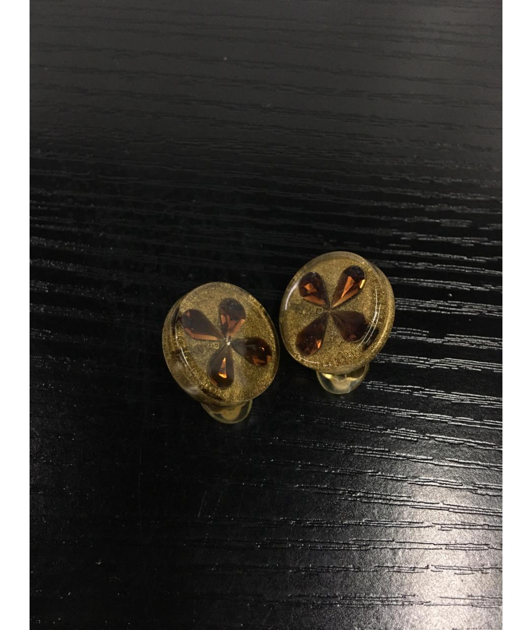 CHANEL Коричневые пластиковые клипсы, фото 7