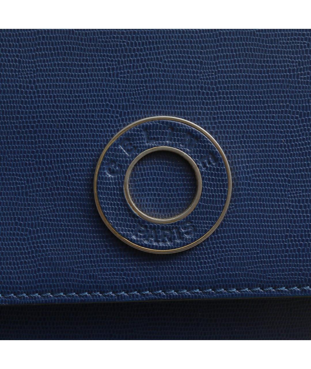 CELINE Синяя кожаная сумка с короткими ручками, фото 7