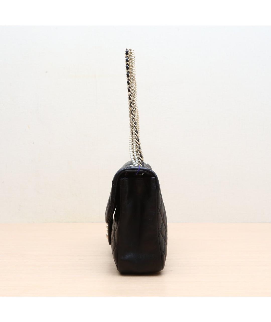 CHANEL Черная кожаная сумка через плечо, фото 5