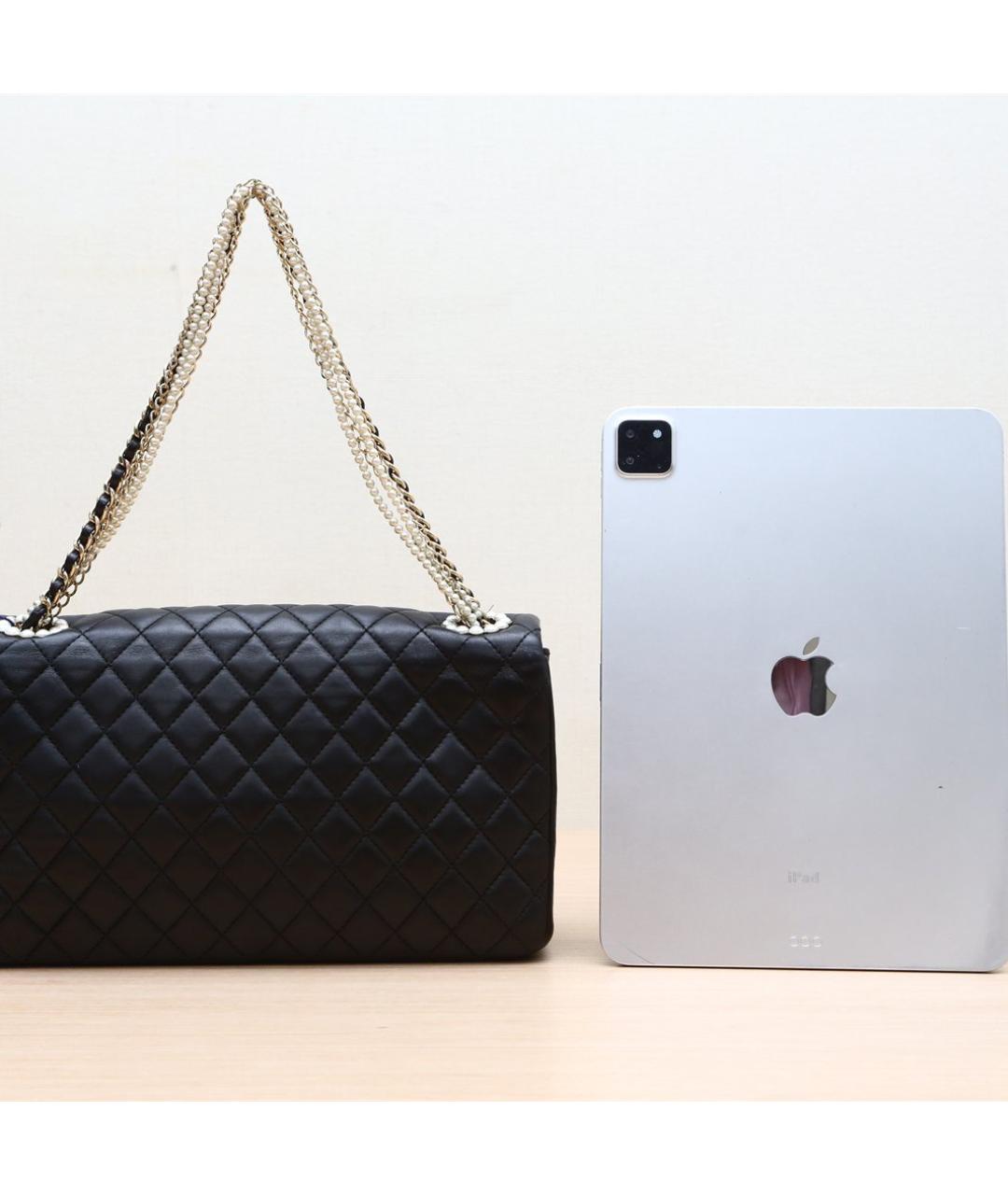 CHANEL Черная кожаная сумка через плечо, фото 7