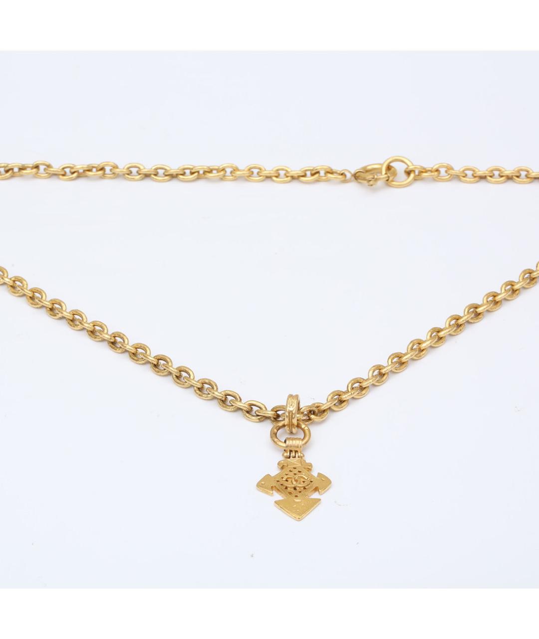 CHANEL Золотое металлическое колье, фото 7