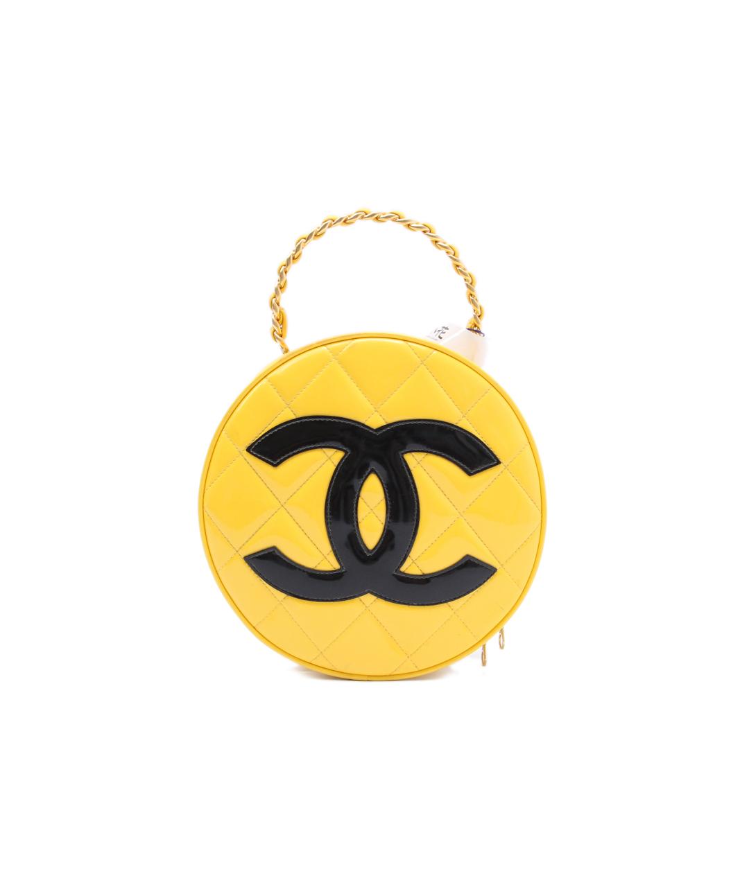CHANEL Желтая сумка с короткими ручками, фото 10