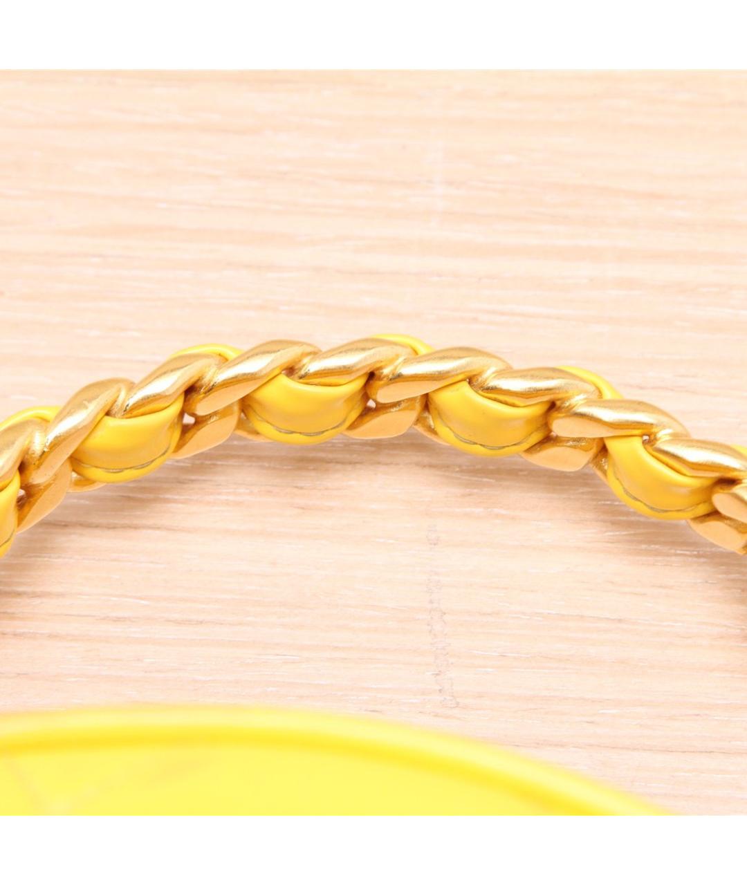 CHANEL Желтая сумка с короткими ручками, фото 9