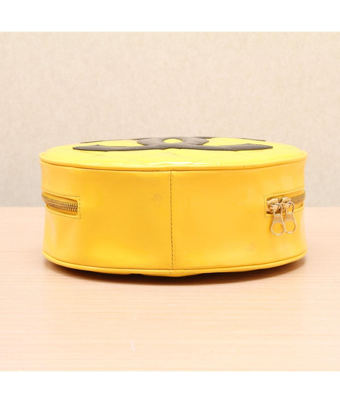 CHANEL Желтая сумка с короткими ручками, фото 7