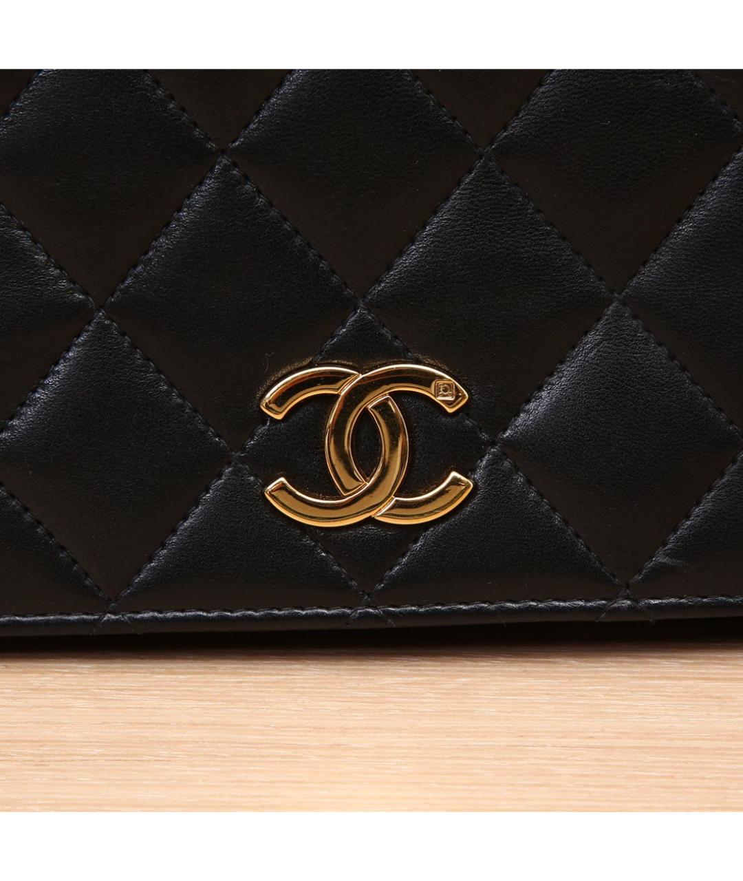 CHANEL Черная кожаная сумка через плечо, фото 9