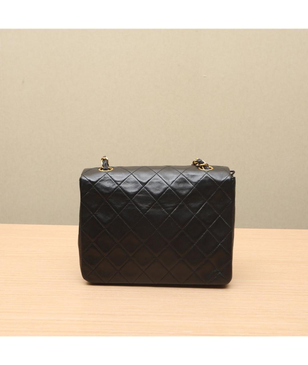 CHANEL Черная кожаная сумка через плечо, фото 6