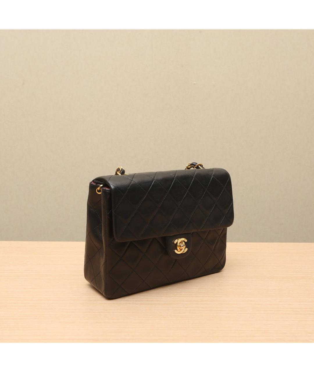 CHANEL Черная кожаная сумка через плечо, фото 3