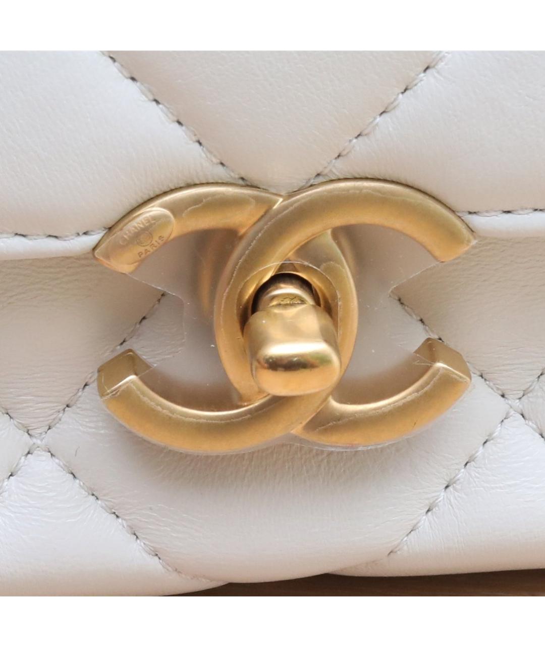 CHANEL Белая сумка через плечо, фото 8