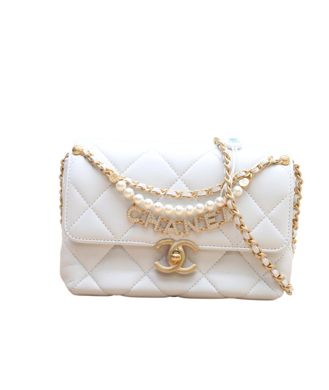 CHANEL Белая сумка через плечо, фото 9