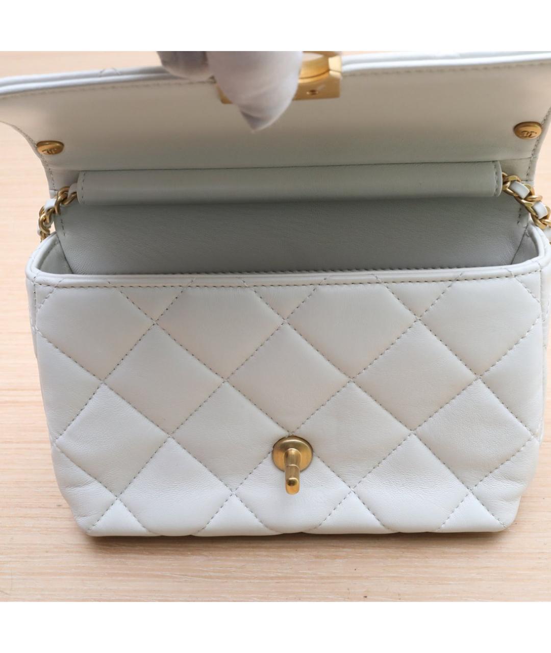 CHANEL Белая сумка через плечо, фото 2