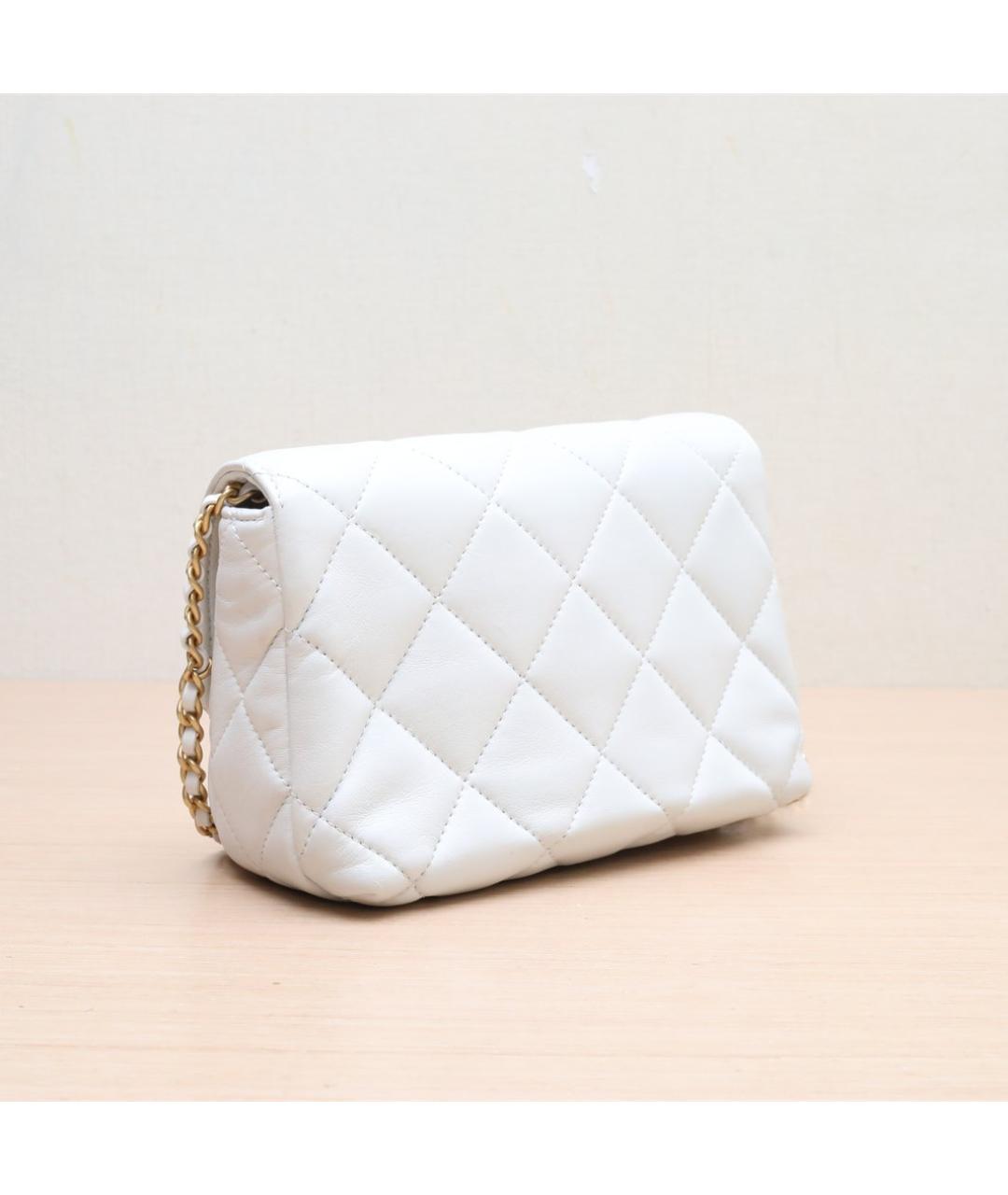CHANEL Белая сумка через плечо, фото 6