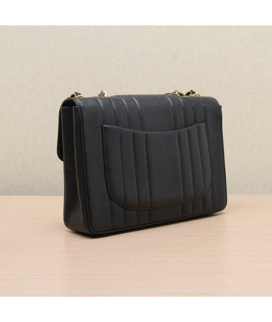 CHANEL Черная кожаная сумка через плечо, фото 6