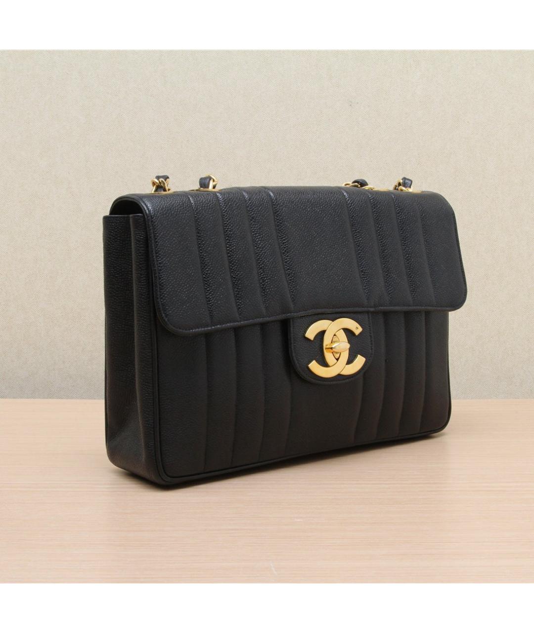 CHANEL Черная кожаная сумка через плечо, фото 3