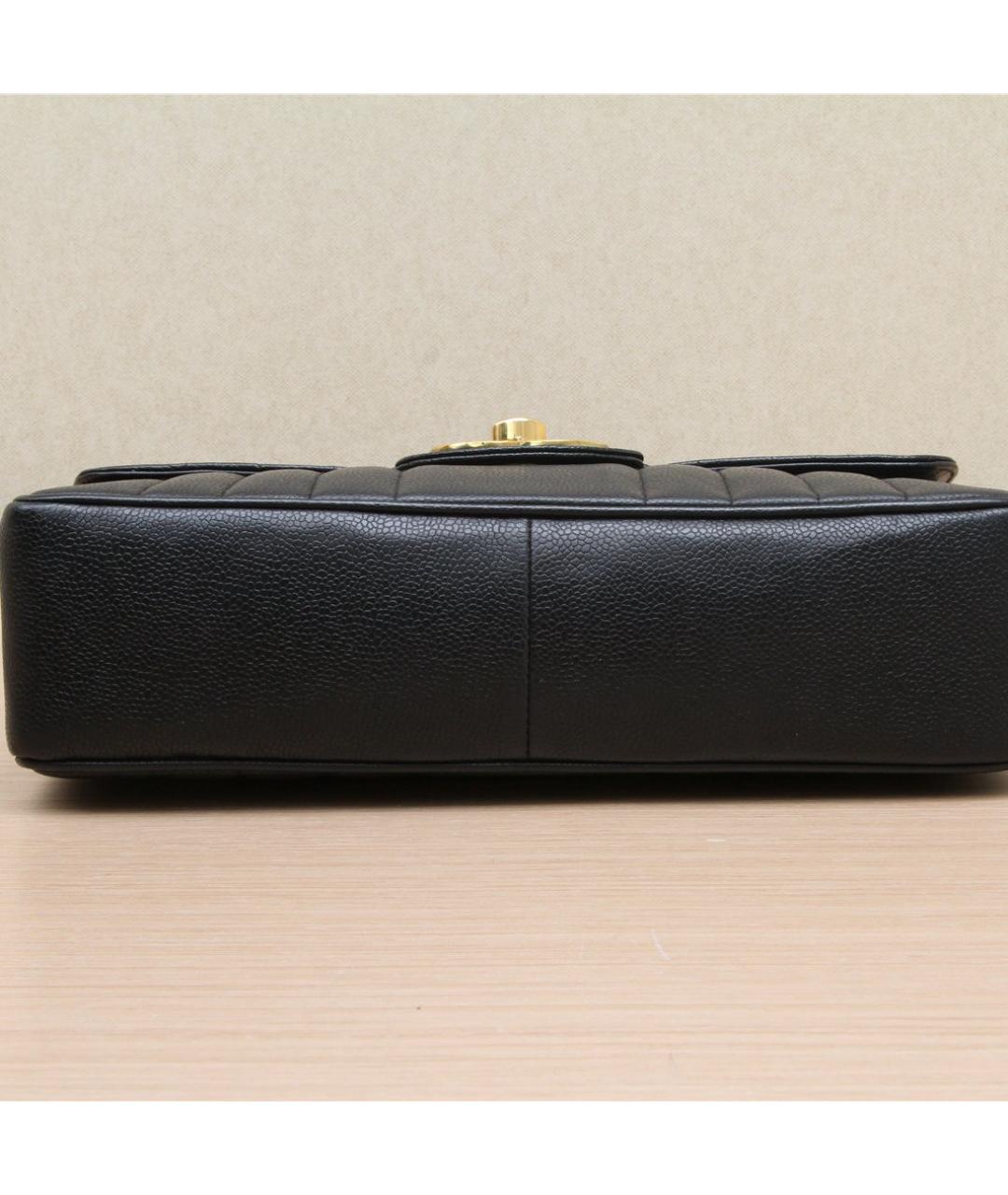 CHANEL Черная кожаная сумка через плечо, фото 7