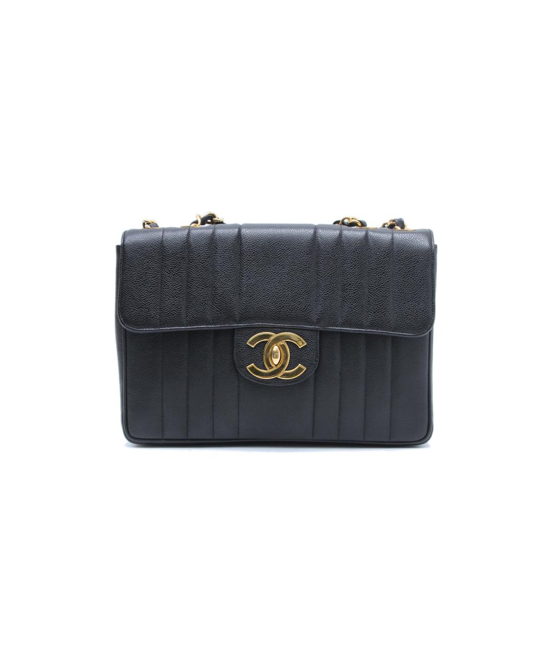 CHANEL Черная кожаная сумка через плечо, фото 10