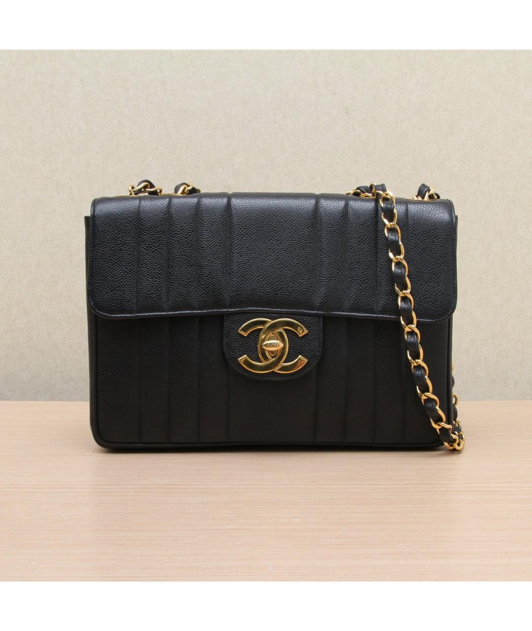 CHANEL Черная кожаная сумка через плечо, фото 2