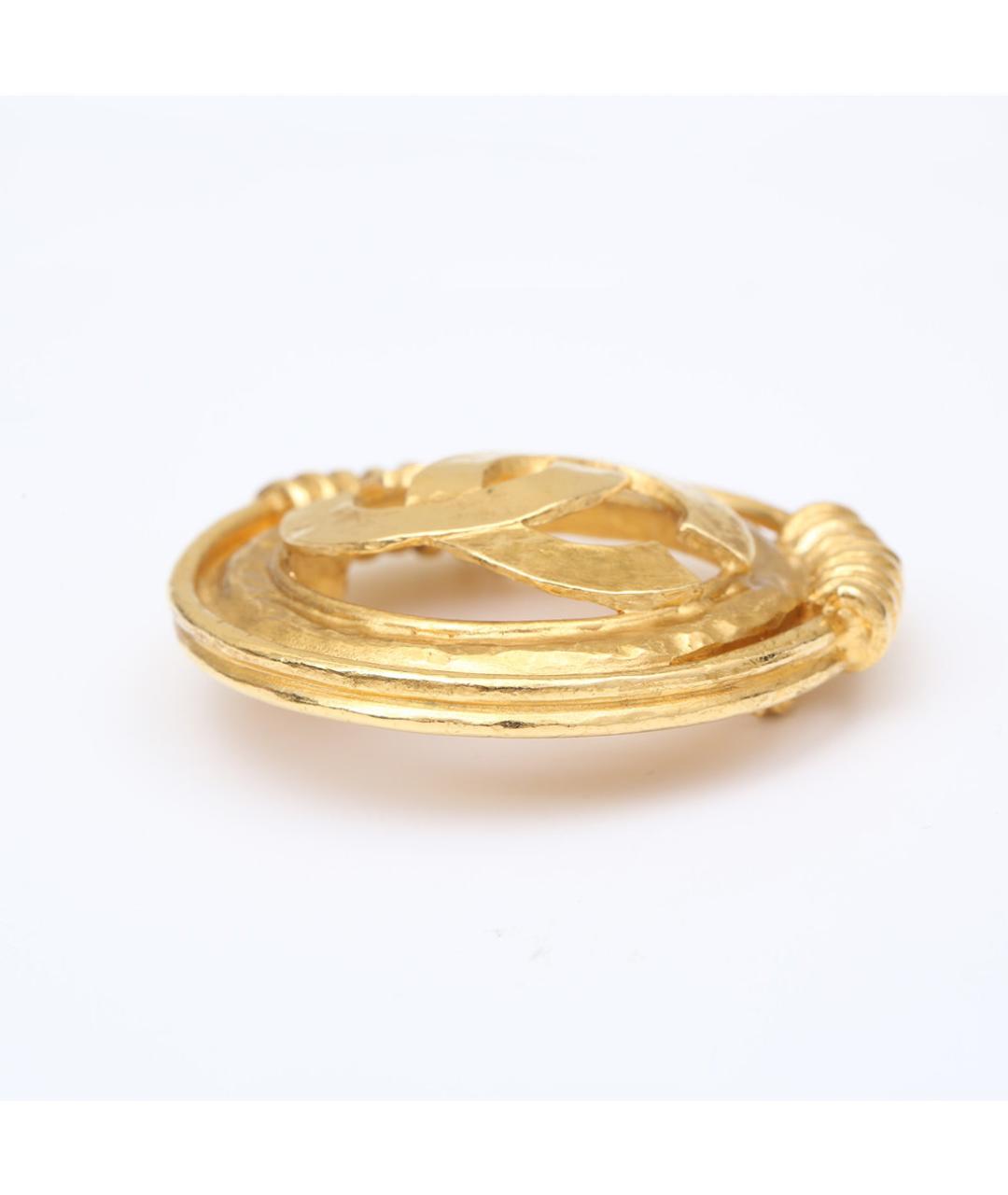 CHANEL Золотая металлическая булавка / брошь, фото 3