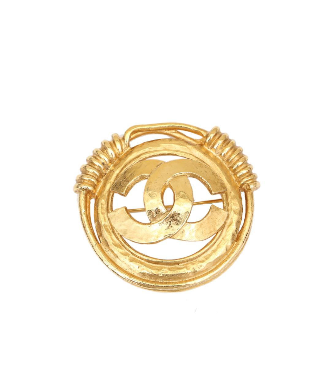 CHANEL Золотая металлическая булавка / брошь, фото 1