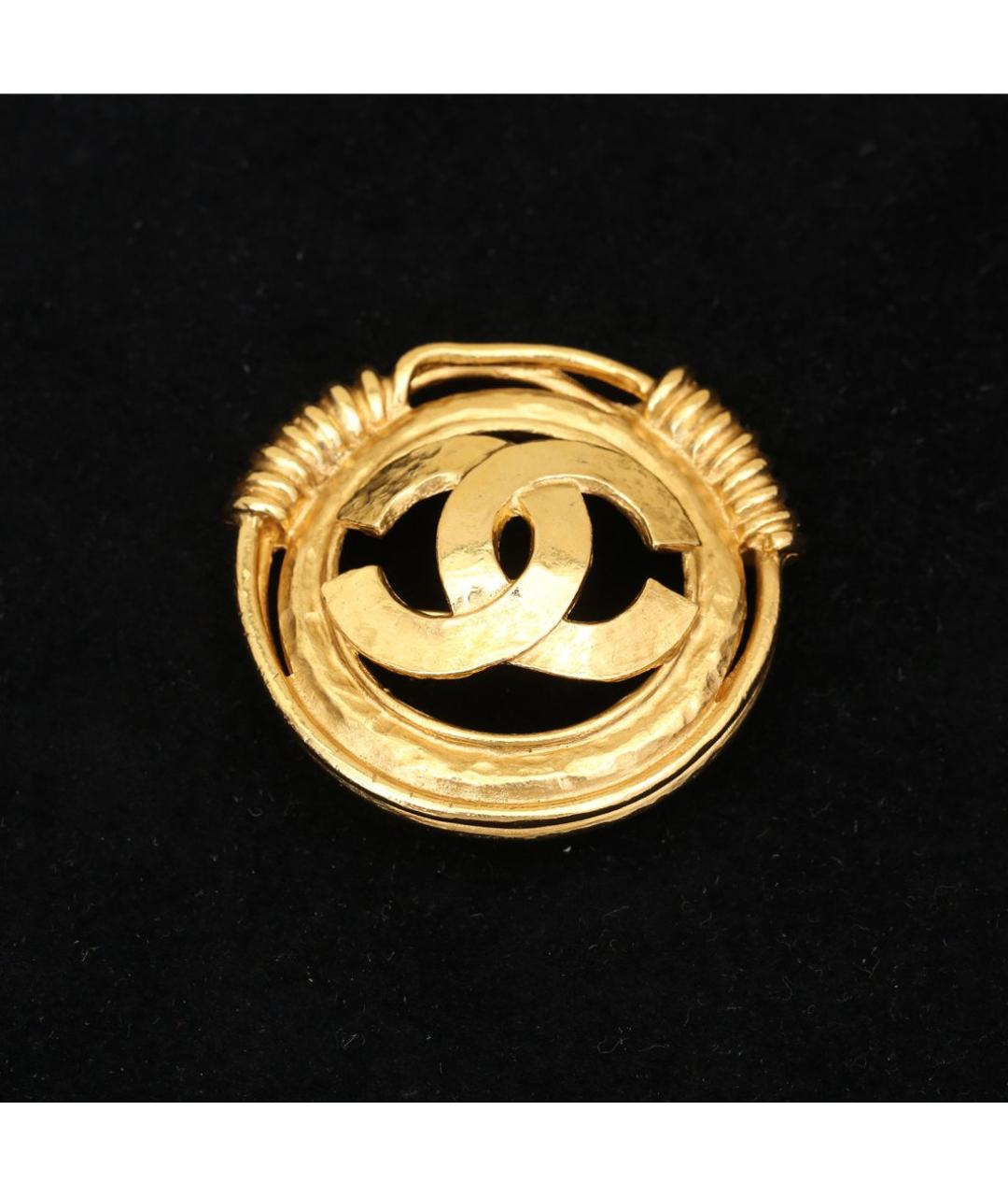 CHANEL Золотая металлическая булавка / брошь, фото 2