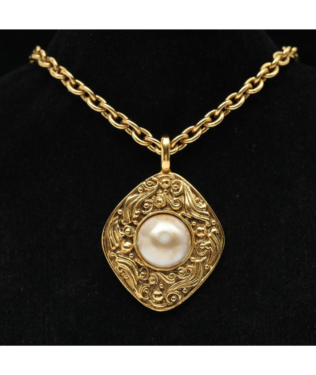 CHANEL Золотое металлическое колье, фото 2