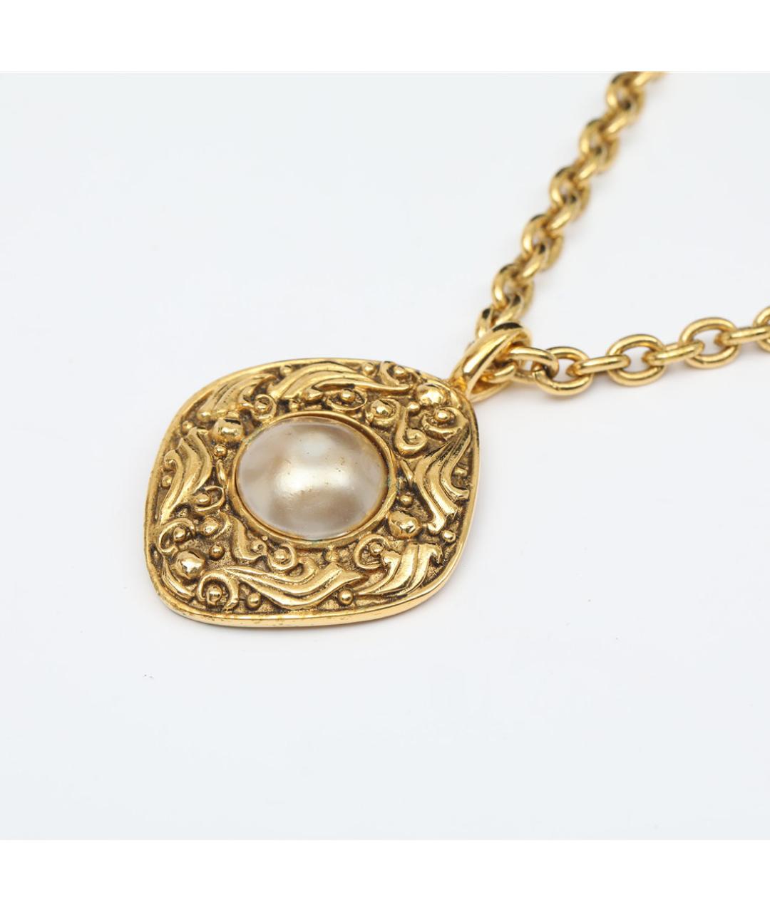 CHANEL Золотое металлическое колье, фото 3