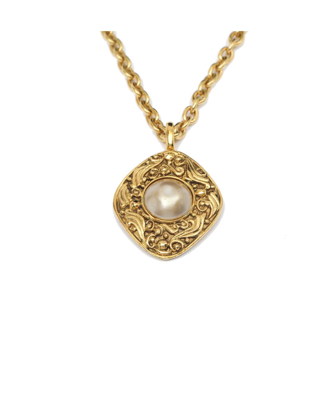 CHANEL Золотое металлическое колье, фото 1