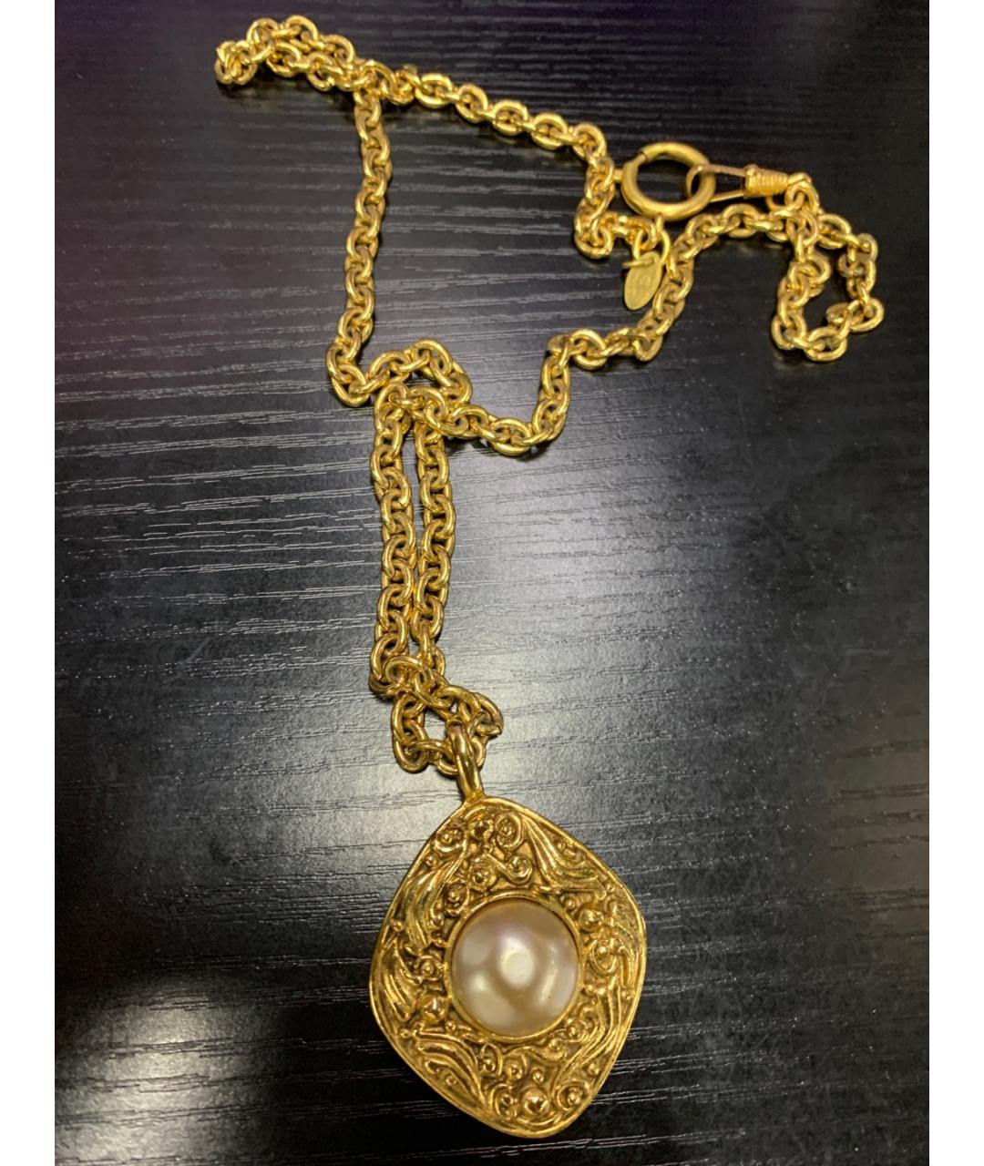 CHANEL Золотое металлическое колье, фото 8