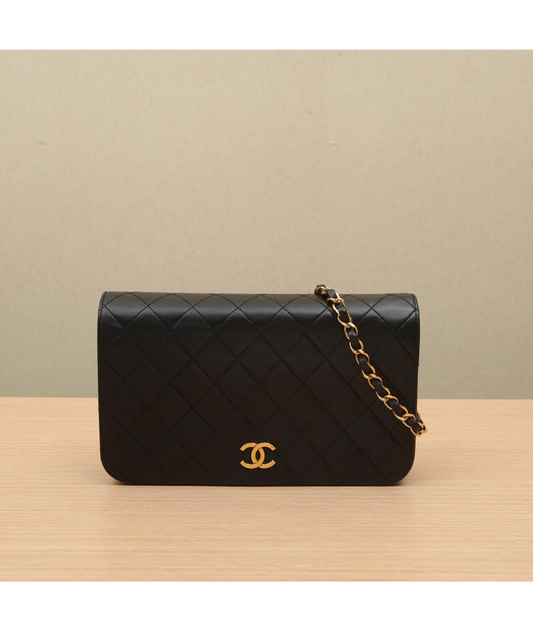 CHANEL Черная кожаная сумка через плечо, фото 2