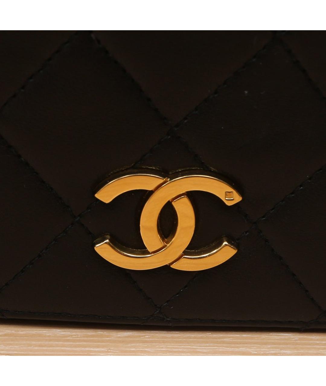 CHANEL Черная кожаная сумка через плечо, фото 9