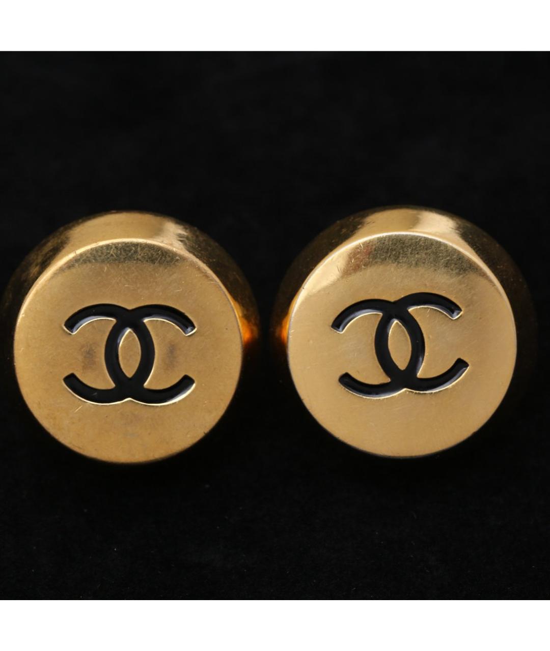 CHANEL Золотые металлические клипсы, фото 2