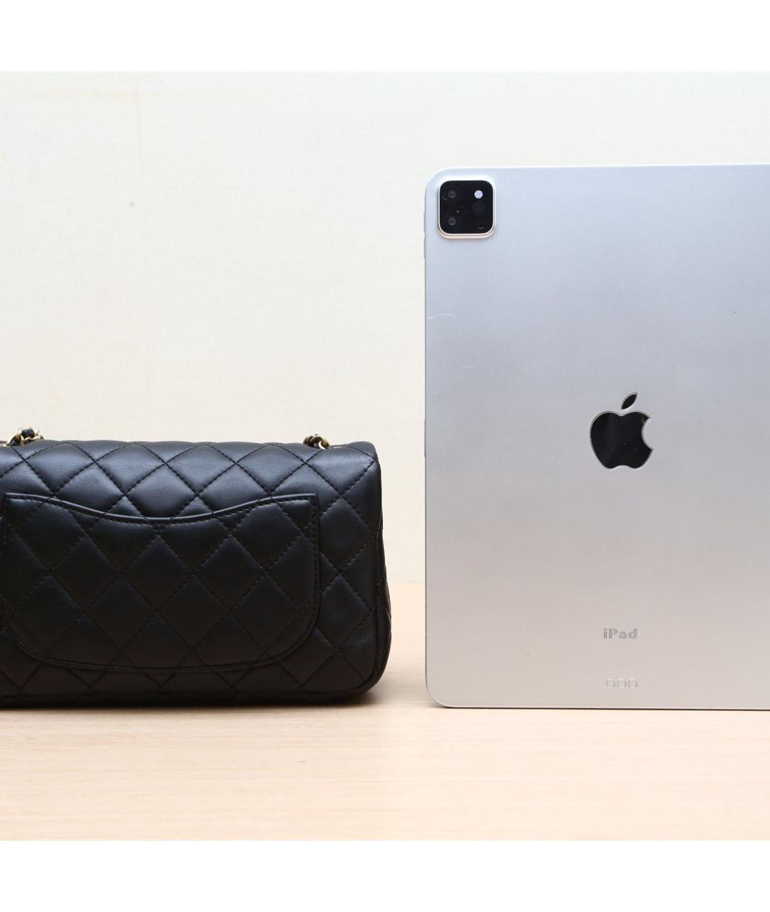 CHANEL Черная кожаная сумка через плечо, фото 7