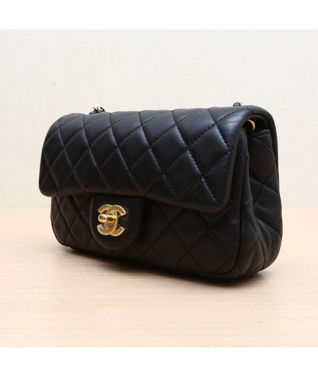 CHANEL Черная кожаная сумка через плечо, фото 4