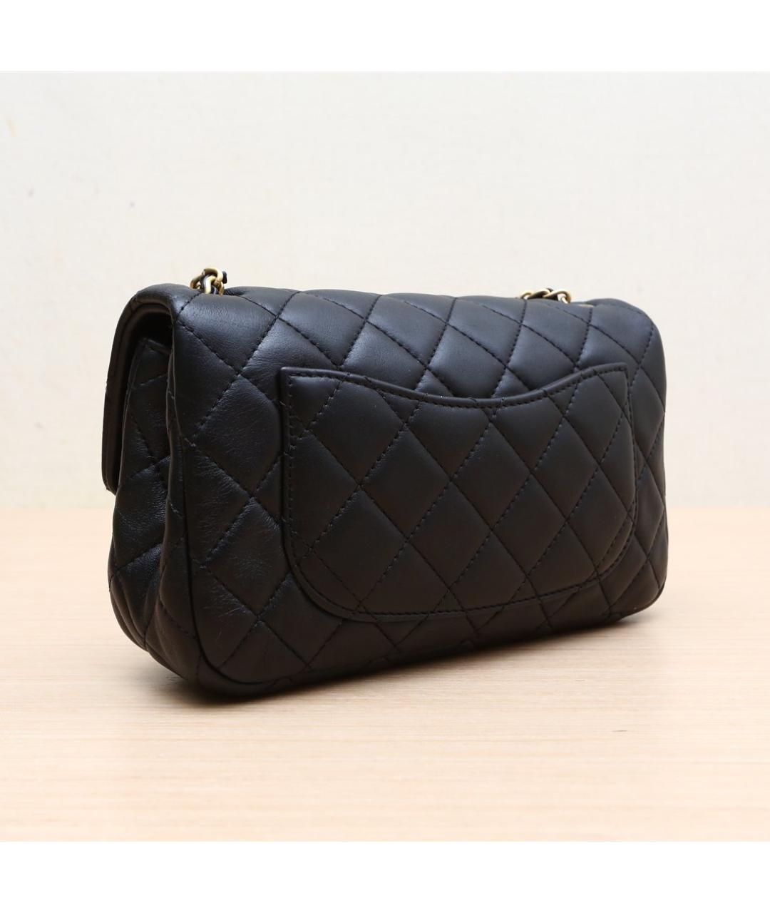 CHANEL Черная кожаная сумка через плечо, фото 6